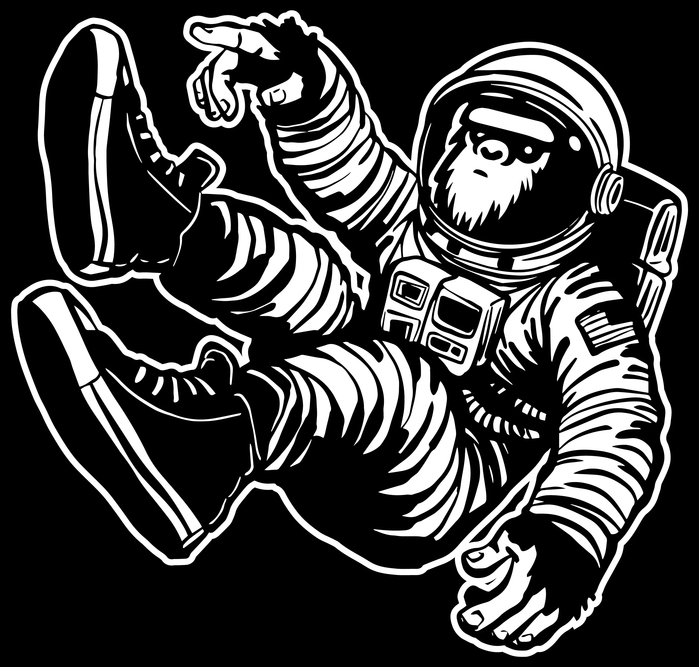 Hopper as an astronaut